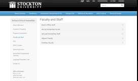 
							         Faculty and Staff - School of Arts & Humanities | Stockton University								  
							    