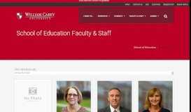 
							         Faculty and Staff | School of Education | William Carey University								  
							    