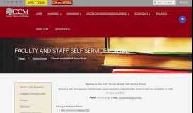 
							         Faculty and Staff Self Service Portal - County College of Morris								  
							    