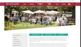 
							         Faculty and Staff | Westmont College								  
							    