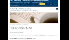 
							         Faculty Campus Portal « KUPP Of Information								  
							    