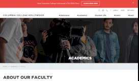 
							         Faculty - Columbia College Hollywood								  
							    