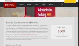 
							         Faculty Employment and Benefits - USC Keck School of Medicine								  
							    