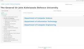 
							         Faculty of Computing - KDU								  
							    