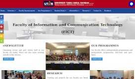 
							         Faculty of Information Communication And Technology (Perak) - UTAR								  
							    
