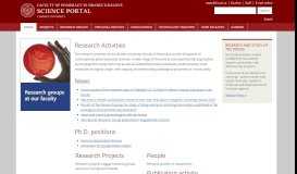 
							         Faculty of Pharmacy - Science Portal: Research Activities								  
							    