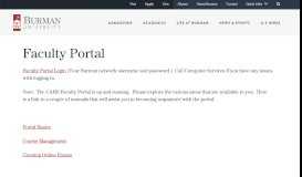 
							         Faculty Portal | Burman University								  
							    