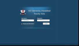 
							         Faculty Portal - GCUF								  
							    