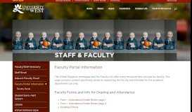 
							         Faculty Portal Information | University of the West								  
							    