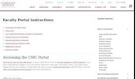 
							         Faculty Portal Instructions | Claremont McKenna College								  
							    