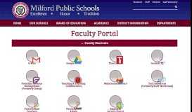 
							         Faculty Portal - Milford Public Schools								  
							    