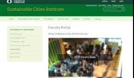 
							         Faculty Portal | Sustainable Cities Institute								  
							    