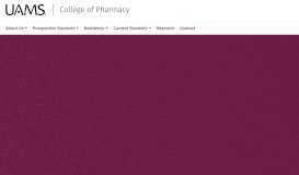 
							         Faculty Portal - UAMS College of Pharmacy								  
							    
