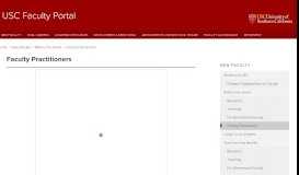 
							         Faculty Practitioners | USC Faculty Portal								  
							    