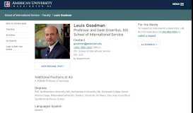 
							         Faculty Profile: Louis Goodman | School of International Service ...								  
							    