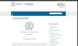 
							         Faculty Recruitment | IIT Bombay								  
							    