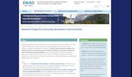 
							         Faculty Research Visit Grant: Research Stays for University ... - DAAD								  
							    