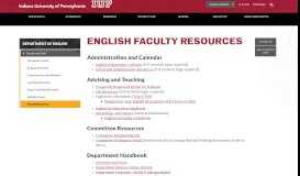 
							         Faculty Resources - Faculty and Staff - English - IUP								  
							    