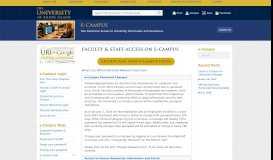 
							         Faculty & Staff Access on e-Campus - The University of Rhode Island								  
							    
