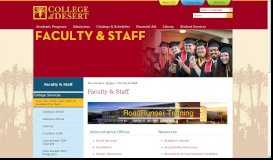 
							         Faculty & Staff - College of the Desert								  
							    