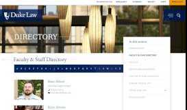 
							         Faculty & Staff Directory | Duke University School of Law								  
							    