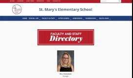 
							         Faculty & Staff Directory | St. Mary's Elementary School - Lancaster, NY								  
							    