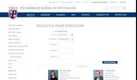 
							         Faculty & Staff Directory - TASIS The American School in Switzerland								  
							    