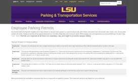 
							         Faculty & Staff Parking Permit | LSU Parking & Transportation								  
							    