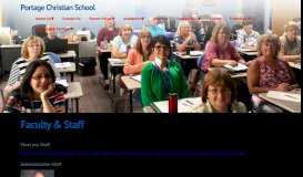 
							         Faculty - Staff | Portage Christian School								  
							    