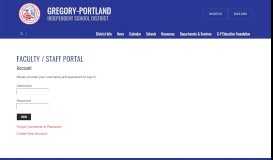 
							         Faculty / Staff Portal - Gregory-Portland Independent School District								  
							    