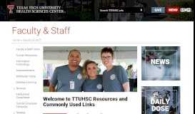 
							         Faculty & Staff | Texas Tech University Health Sciences Center								  
							    