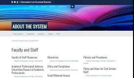 
							         Faculty & Staff - University of Illinois System								  
							    