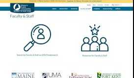 
							         Faculty & Staff - University of Maine System								  
							    
