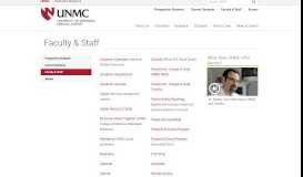 
							         Faculty & Staff | University of Nebraska Medical Center								  
							    