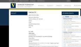 
							         Faculty - Vernon Township School District								  
							    