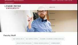 
							         Faculty/Staff - Lenoir-Rhyne University								  
							    