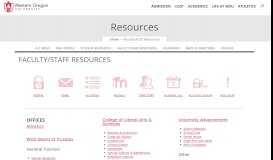 
							         Faculty/Staff Resources - Western Oregon University								  
							    