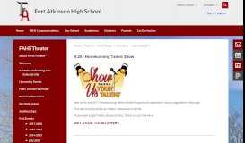 
							         FAHS Theater / September 2017 - School District of Fort Atkinson								  
							    