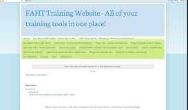 
							         FAHT Training Website - All of your training tools in one place ...								  
							    