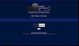 
							         FAI Tech Portal - Facility Automation, Inc.								  
							    