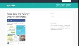 
							         Faida Sasa the “Money Empire” Dominator – Site Title								  
							    