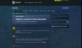
							         Failed to connect to the mod portal :: Factorio General Discussions								  
							    