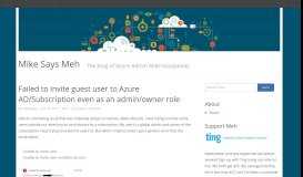 
							         Failed to invite guest user to Azure AD/Subscription even as an admin ...								  
							    