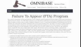 
							         Failure to Appear Program - OmniBase Services of Texas								  
							    