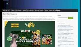 
							         Fair Go Casino 2020 | Review | No Deposit Bonus Codes								  
							    