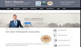 
							         Fair Oaks Orthopaedic Associates | Orthopaedic Surgeons Fairfax ...								  
							    