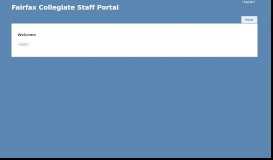 
							         Fairfax Collegiate Staff Portal								  
							    