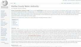 
							         Fairfax County Water Authority - Wikipedia								  
							    