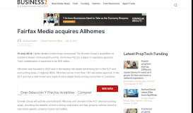 
							         Fairfax Media acquires Allhomes - Business 2								  
							    