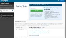 
							         Fairfax Water (Fairfax Water): Login, Bill Pay, Customer Service and ...								  
							    